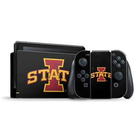 Iowa State University Primary Logo Black Nintendo Skins